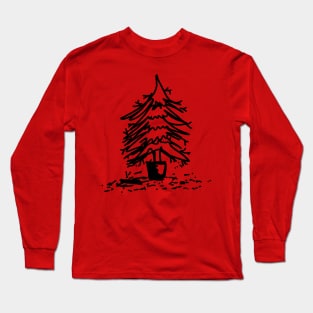 Sad Christmas tree shedding pine needles Long Sleeve T-Shirt